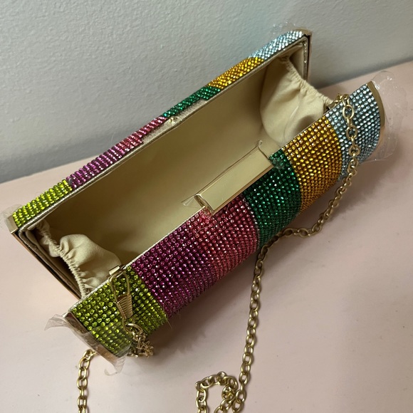 Wanderlust Multi Color Rhinestone Clutch/Purse - Picture 4 of 7